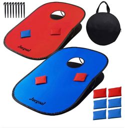 Foldable cornhole game