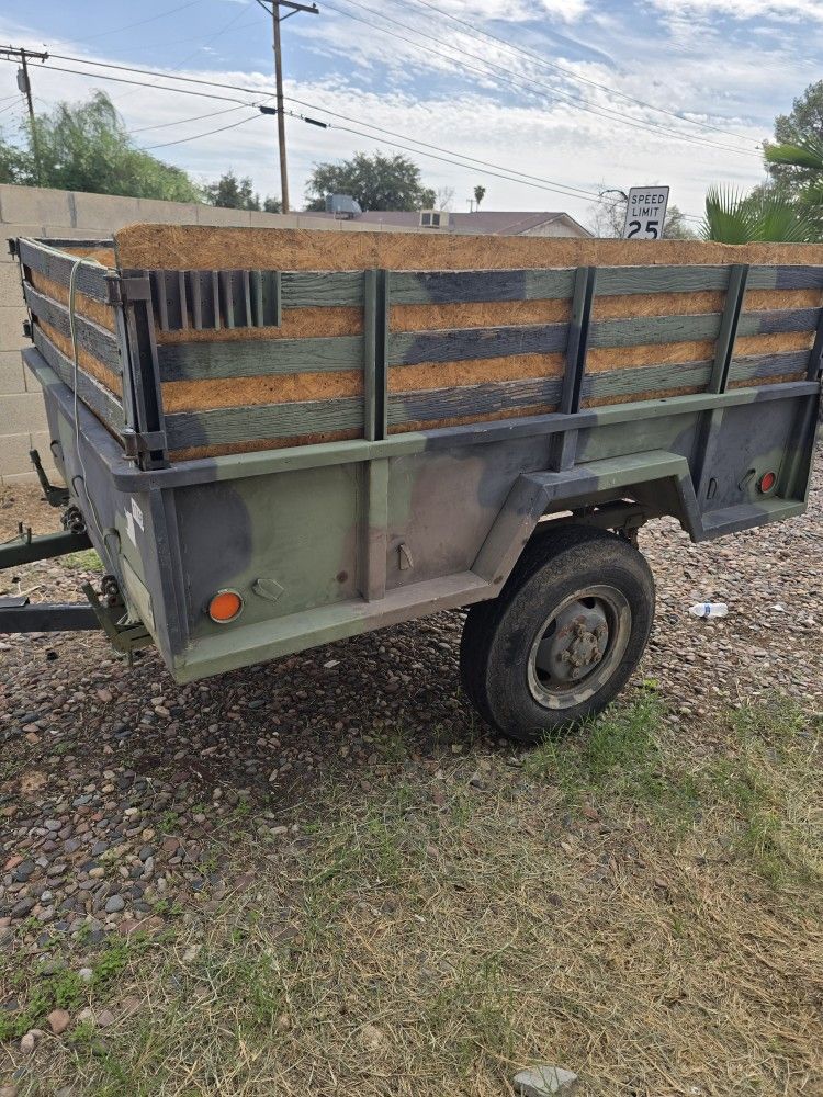 6×8 Non Hydraulic Military Dump Trailer 