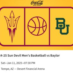 ASU  VS BAYLOR BASKETBALL 1/11/2025