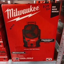 Milwaukee Brushless Packout Fan Tool Only