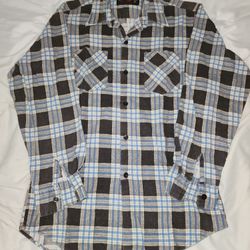 Vintage 80's Montgomery Ward Flannel/Men's Size M  15-15.5