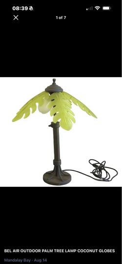 BEL AIR OUTDOOR PALM TREE LAMP COCONUT GLOBES