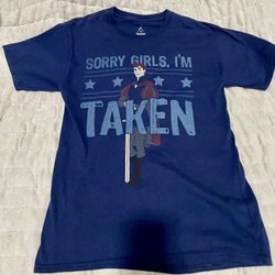 VTG. Men's Original Disneyland Resort Sorry Girls I'm TAKEN  navy T-Shirt Prince Charming Medium 