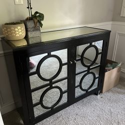 Black Mirrored Credenza 