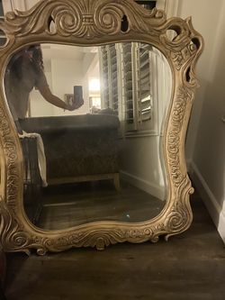 Hand carved mirror