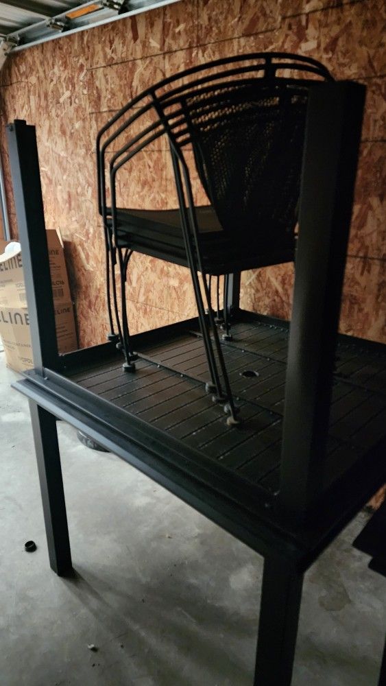 4 X Patio Tables With Chairs Good Shape