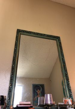 Large vintage shabby chic mirror