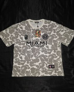 BAPE x Inter Miami CF Camo T-Shirt, White, Size S, M, L, & XL