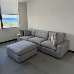 New Grey Sofa Cloud Couch Sectional
