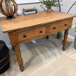 Wood Display Table Repurposed 