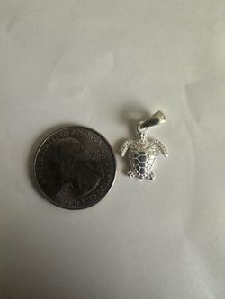 925 Sterling Silver Sea Turtle Pendant | Solid Silver | 1.90g