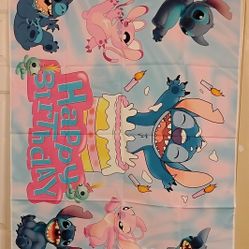 Lilo And Stitch Happy Birthday Banner 3 x 5 Ft NEW 