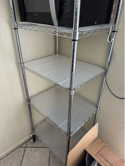 Wire shelves