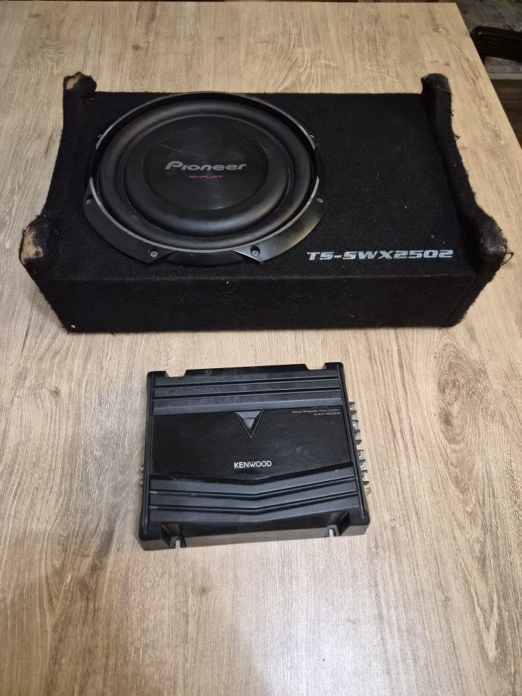 Pioneer Sub And Kenwood Amp