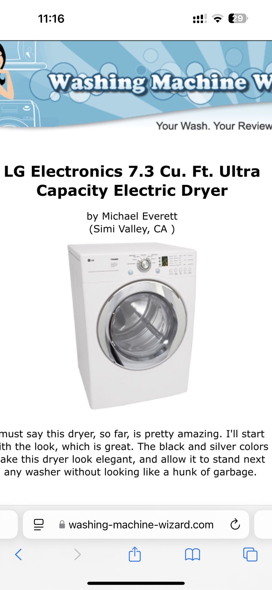 Almost Like New LG Washer And Dryer