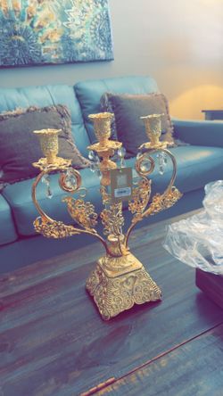 Gold Candles Holder 