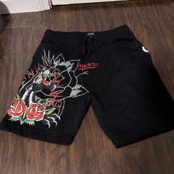 black shorts