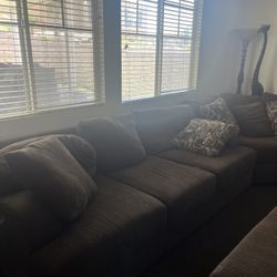 3 Piece Sectional With Ottoman And Pillows