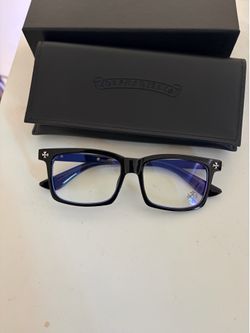 Chrome heart clear glasses