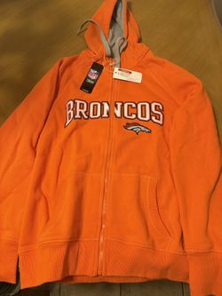 Antigua Women's Denver Broncos Wordmark Victory Full-Zip Hoodie -Brand New With Tags