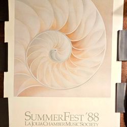 Summer Fest '88 La Jolla Chamber Music Society Original Poster SIGNED by Ohyama