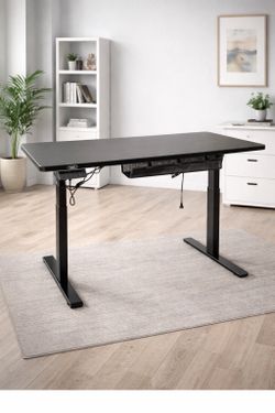 Height adjustable standing desk, 55x28in”