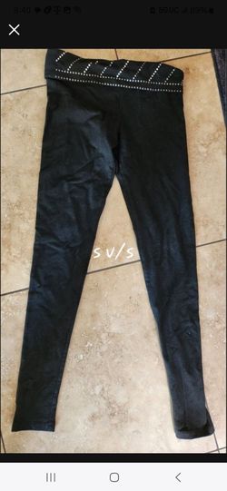 Black Leggings with Studded Waistband Victoria Secret  small