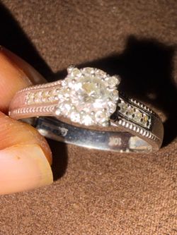 10k white gold engagement ring