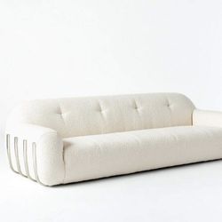 CB2 Brace Boucle Sofa