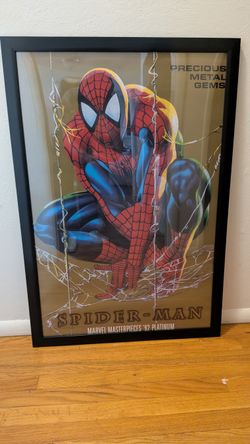 1992 Marvel Masterpieces Spider-Man Gold PMG 24x36 Poster (Frame Not Included)