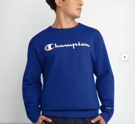 Champion Powerblend Crewneck Sweatshirt, Royal Blue aka Surf The Web