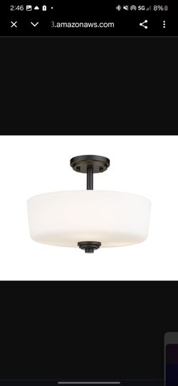 the Z-Lite Arlington 3-Light Semi-Flush Mount (Model

220SF3-MB).