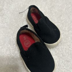 Baby Unisex Shoes Black And White Size 2
