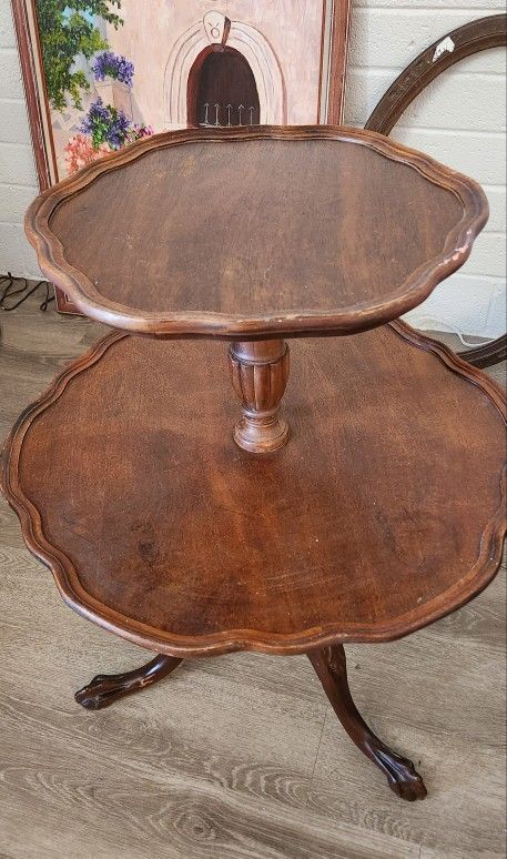 Antique 2 Tier Side Table