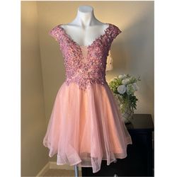 Women’s Prom Evening Sleeveless Beading Fit & Flare Dress 10 NWT