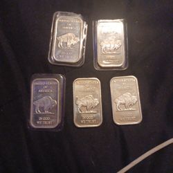 6 1 oz silver bars 