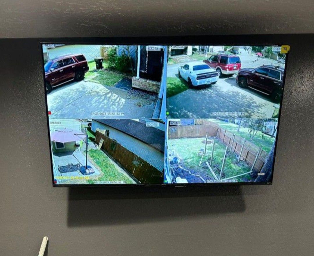 4 CCTV Security Cameras With Recorder❗️INSTALLED❗️INSTALADAS 💯