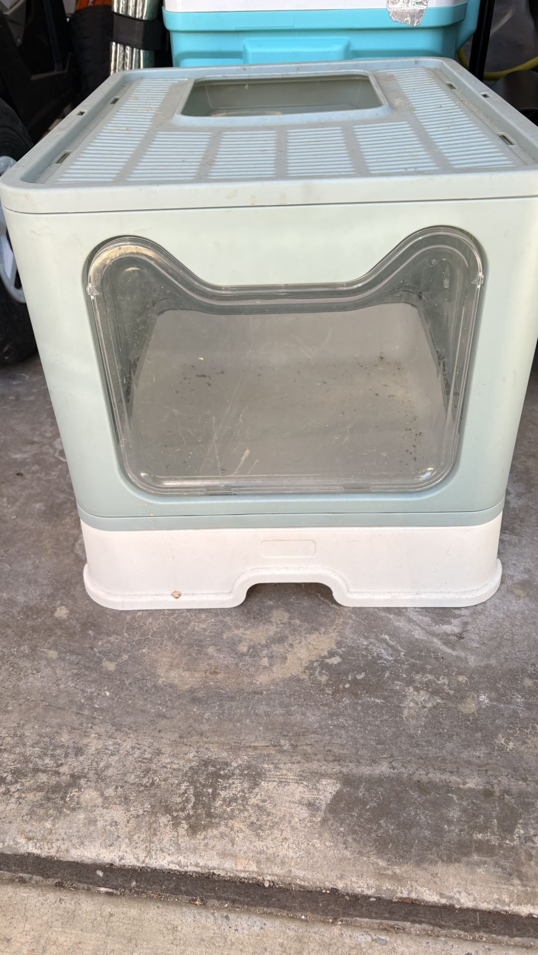 Cat Litter Box with Lid Front Entry 