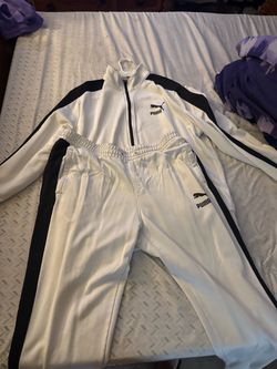Puma White Track Suit Set