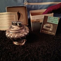 Vintage Ronson Varaflame Crown Table Lighter with Original Box & Paperwork