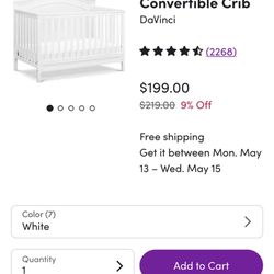 DaVinci Baby Crib (x2) and Converter Set