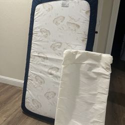 Crib Mattress And Changing Pad