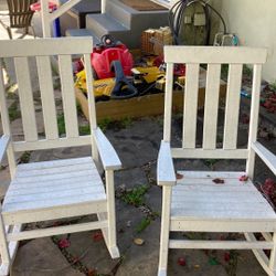 White Rocking Chairs X2 