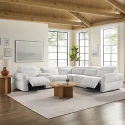 Monroe 6-piece Fabric Power Reclining Sectional with Power Headrests