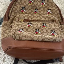 Coach Disney Signature Leather Backpack Retail $800