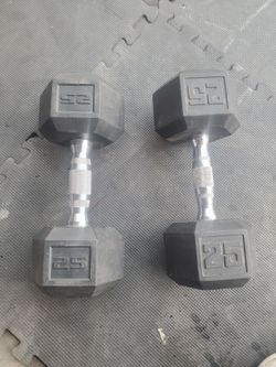 Set Of 2x25lb Dumbells  Thats 50lbs Together