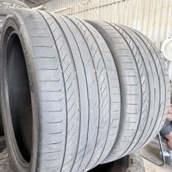 2 Used 295/35/21 CONTINENTAL CONTI SPORT CONTACT TIRES 