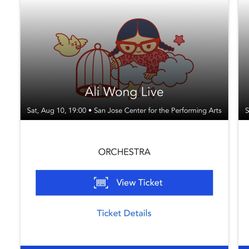 Ali Wong San Jose Aug 10th