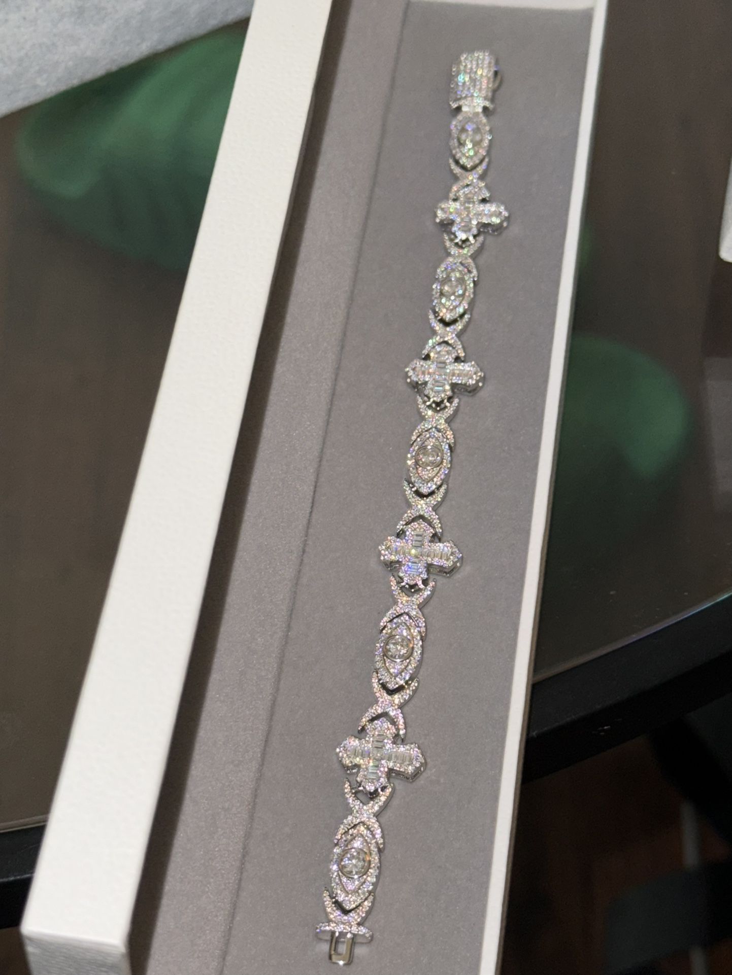 π₯ β¨ Stunning Lab Stone Cross Bracelets Available! β¨π₯