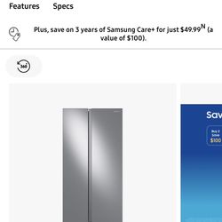 Samsung Refrigerator Model#RS28A500ASR/AA (for Parts Only)